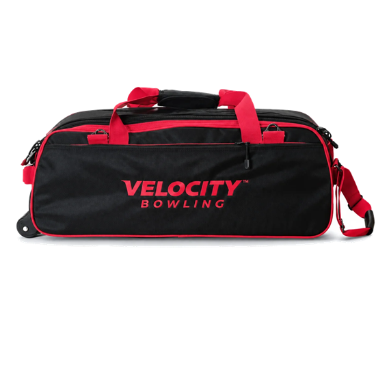 Picture of Velocity 3 Ball Triple Tote Black Red Bowling Bag